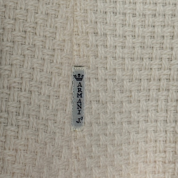 Armani Jeans vintage cream textured wool blazer size 6 - Picture 8 of 8